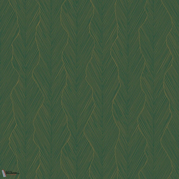 Strie behang-Casamance-Emaraude/Dore-Rol-Selected Wallpapers-Interiors