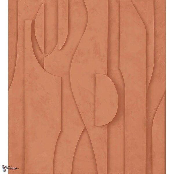 Stuc behang-Casamance-Terre de Sienne-Set-Selected Wallpapers-Interiors