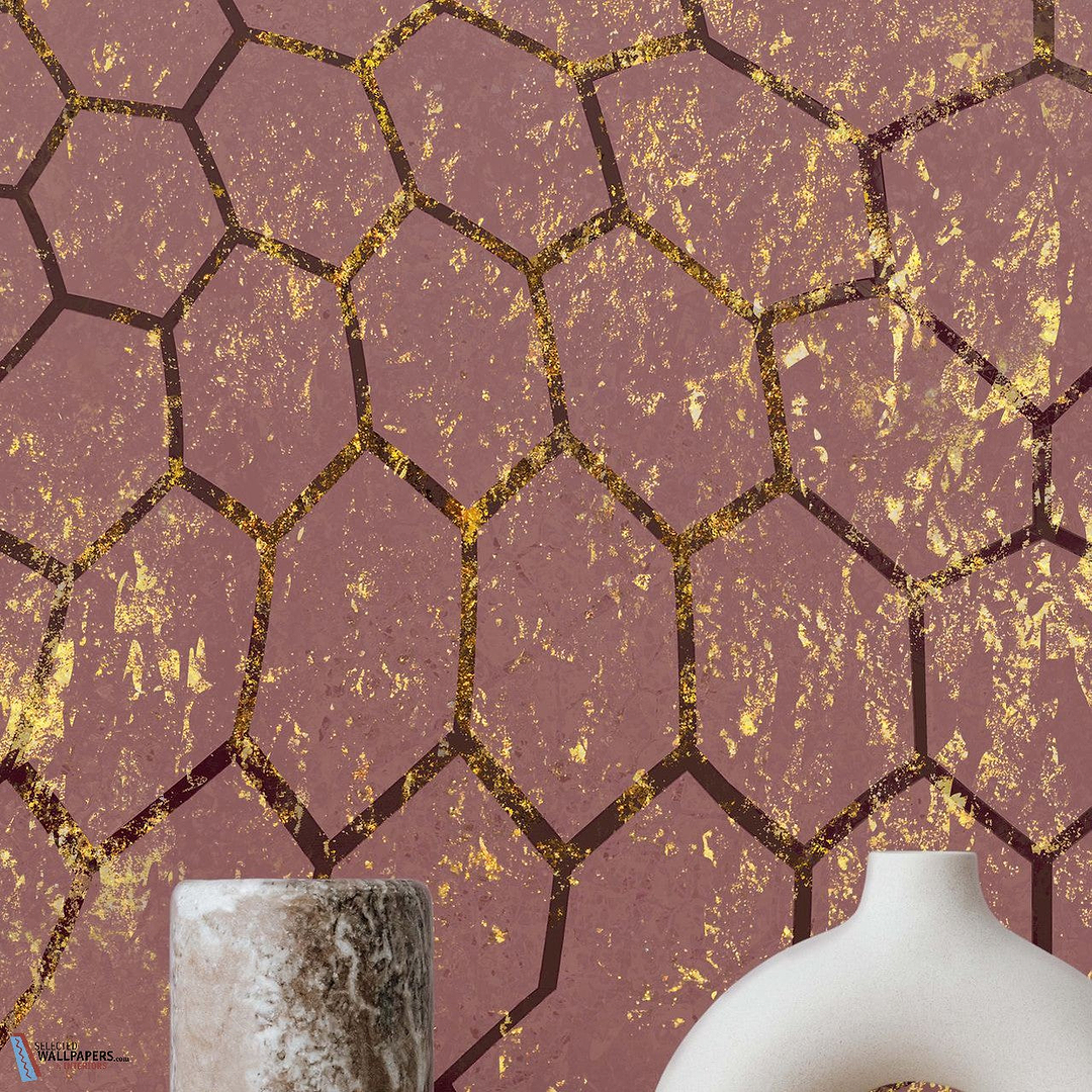 The Aubergine and Gold behang-behang-Daisy James-Selected Wallpapers &amp; Interiors