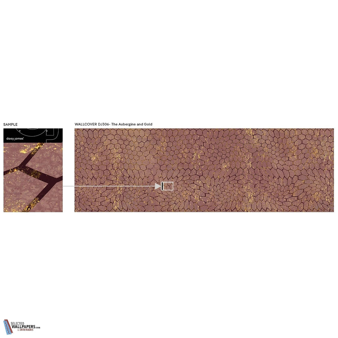 The Aubergine and Gold behang-behang-Daisy James-Selected Wallpapers &amp; Interiors