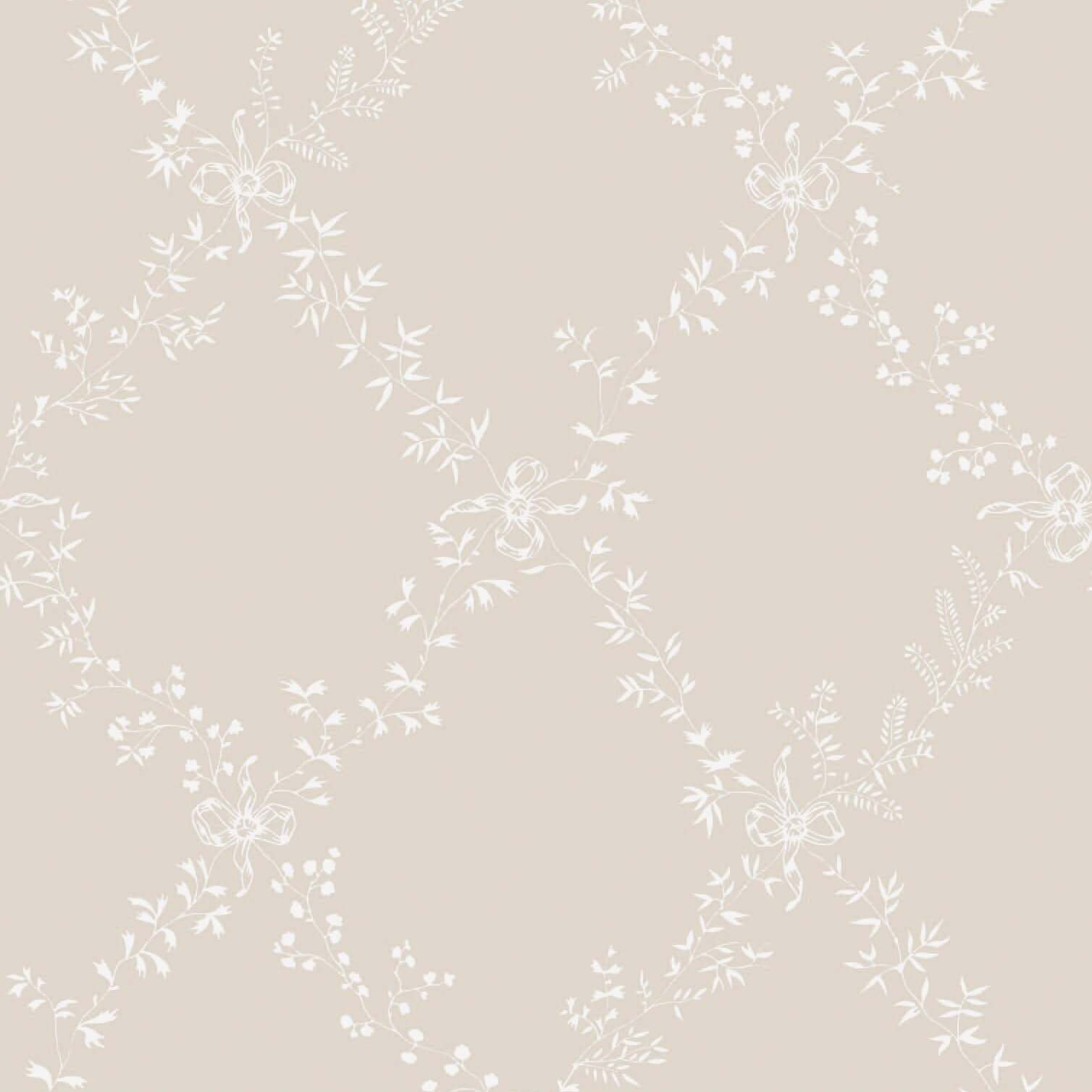 Toile Trellis-Behang-Tapete-Farrow & Ball-Skimming Stone-Rol-BP620-Selected Wallpapers
