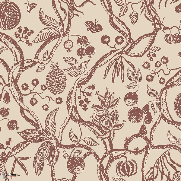 Tree of Life behang-Sandberg-Burgundy-Rol-Selected Wallpapers-Interiors