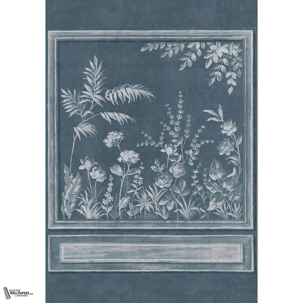 Trianon Metal behang-Casamance-Pierre Bleue-Set-Selected Wallpapers-Interiors