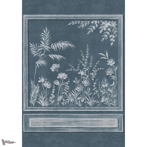 Trianon Metal behang-Casamance-Pierre Bleue-Set-Selected Wallpapers-Interiors