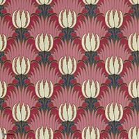 Tulip and Bird-behang-tapete-wallpaper-Morris & Co-Amaranth & Blush-Rol-Selected-Wallpapers-Interiors