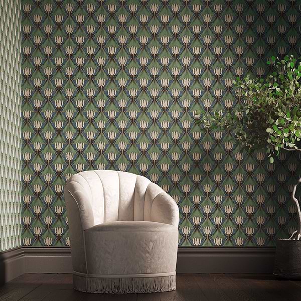 Tulip and Bird-behang-tapete-wallpaper-Morris & Co-Selected-Wallpapers-Interiors