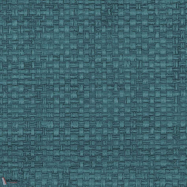 Vinyl Madagascar Raffia-Phillip Jeffries-wallpaper-behang-Tapete-wallpaper-Emerald Sea-Rol-Selected Wallpapers