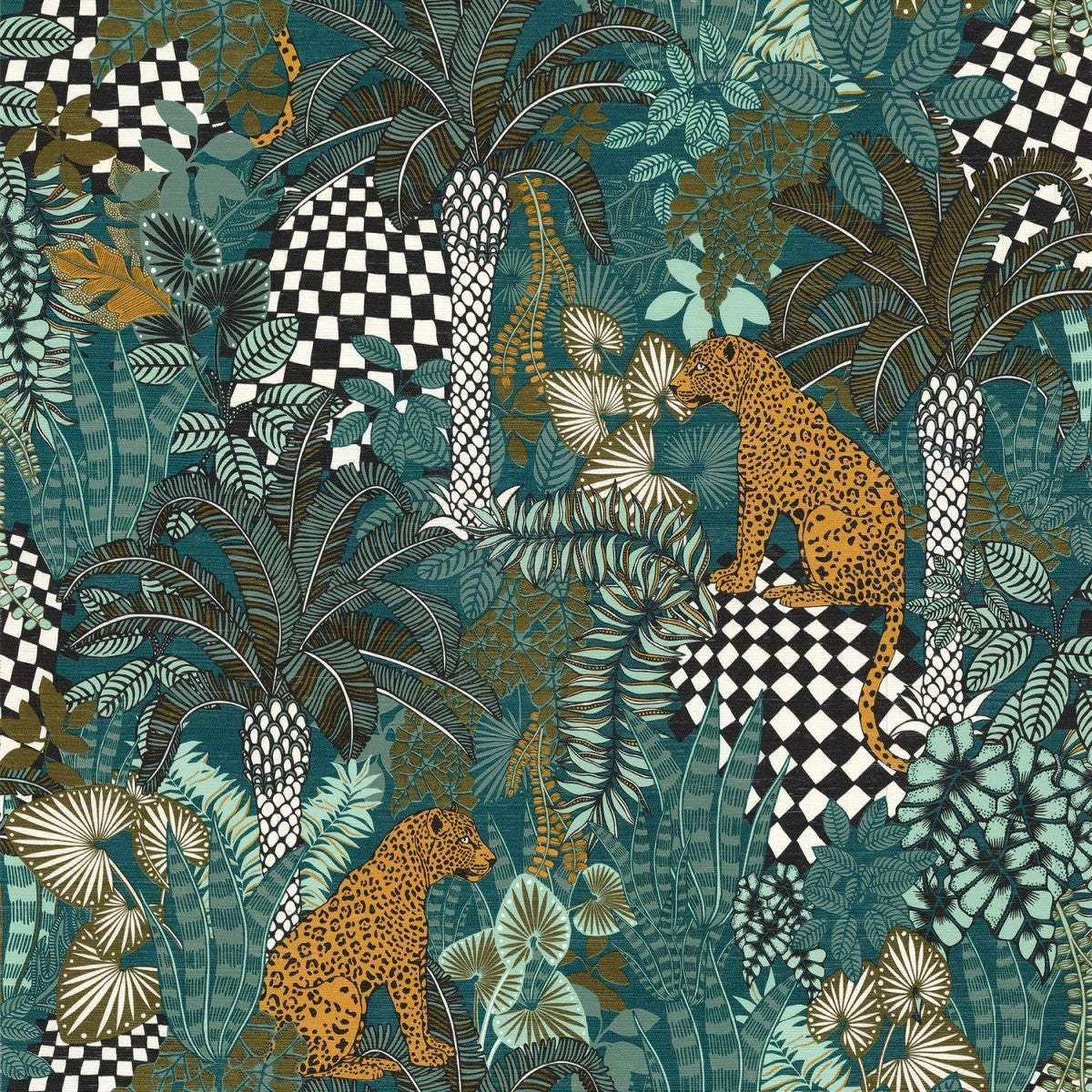 Belize-Behang-Tapete-Casamance-Vert Petrole-Rol-75500202-Selected Wallpapers