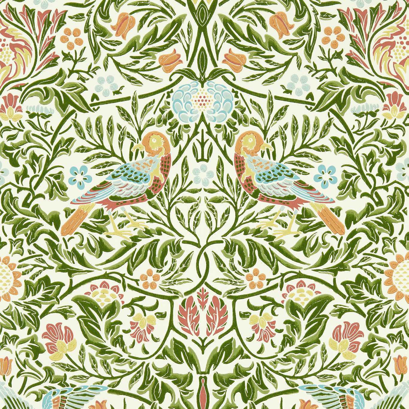 Bird-behang-Tapete-Morris & Co-Bough's Green-Rol-217192-Selected Wallpapers