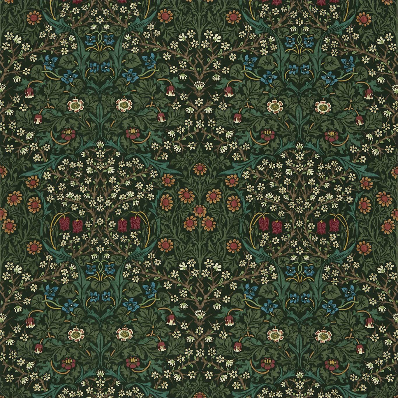 Blackthorn stof-Fabric-Tapete-Morris & Co-Green-Meter (M1)-226707-Selected Wallpapers