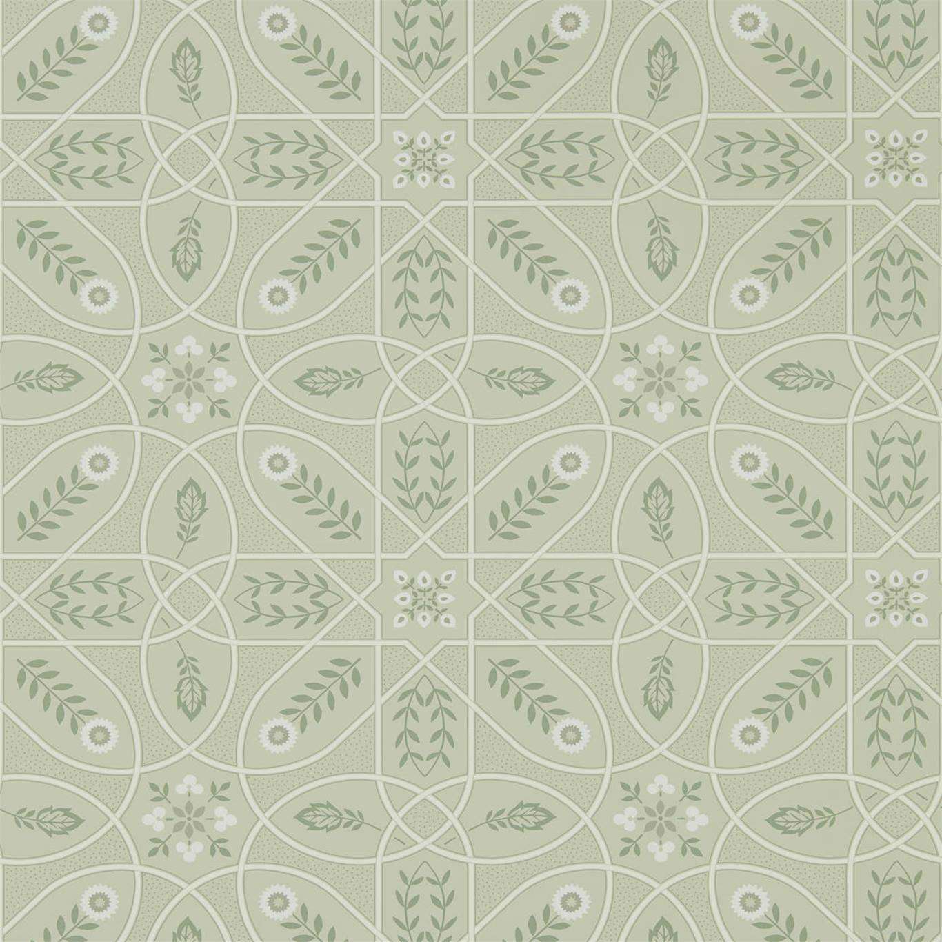 Brophy Trellis-behang-Tapete-Morris & Co-Sage Linnen-Rol-216702-Selected Wallpapers