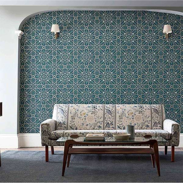 Brophy Trellis-behang-Tapete-Morris & Co-Selected Wallpapers