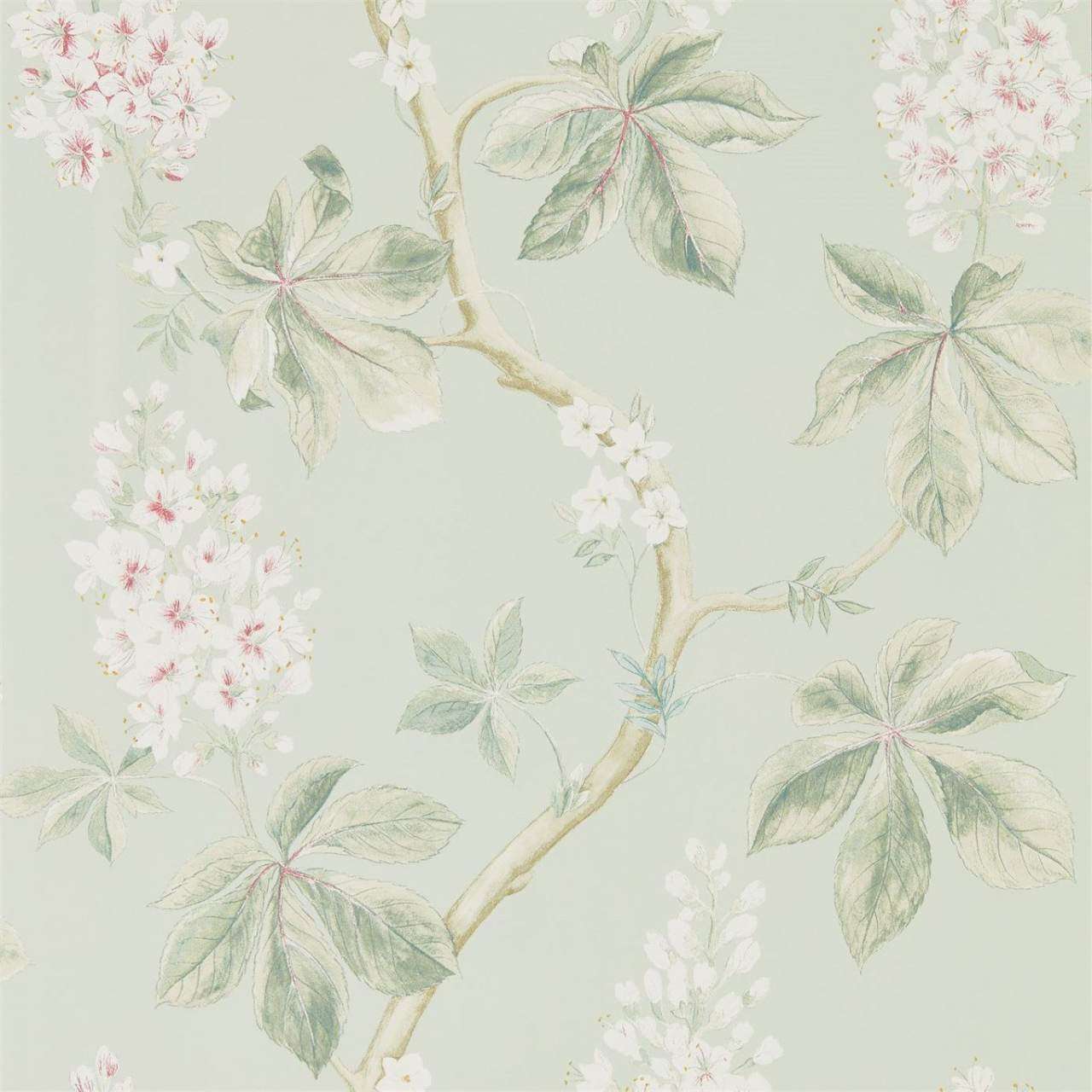 Chestnut Tree-behang-Tapete-Sanderson-Seaspray/Peony-Rol-215710-Selected Wallpapers