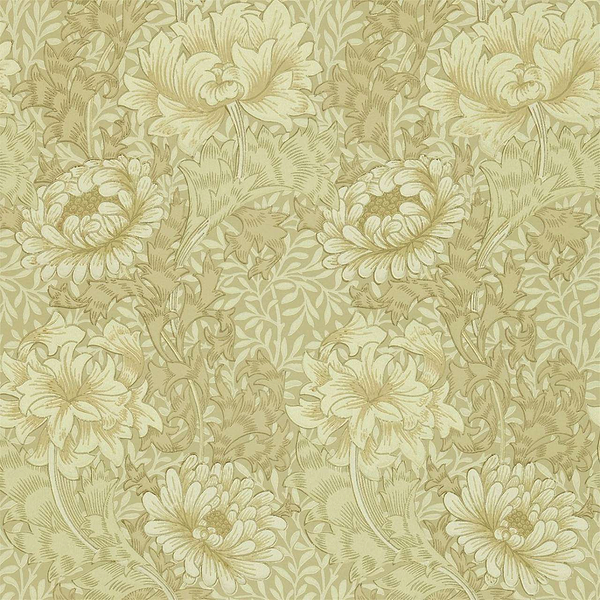Chrysanthemum-behang-Tapete-Morris & Co-Ivory/Canvas-Rol-210419-Selected Wallpapers