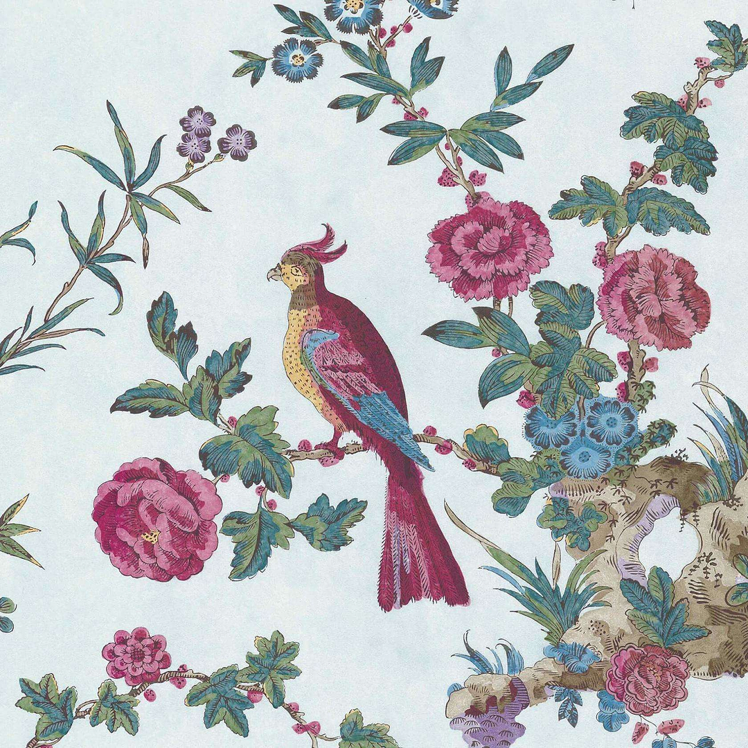 Darwin-behang-Tapete-Little Greene-Azure-Rol-0247DAAZURE-Selected Wallpapers