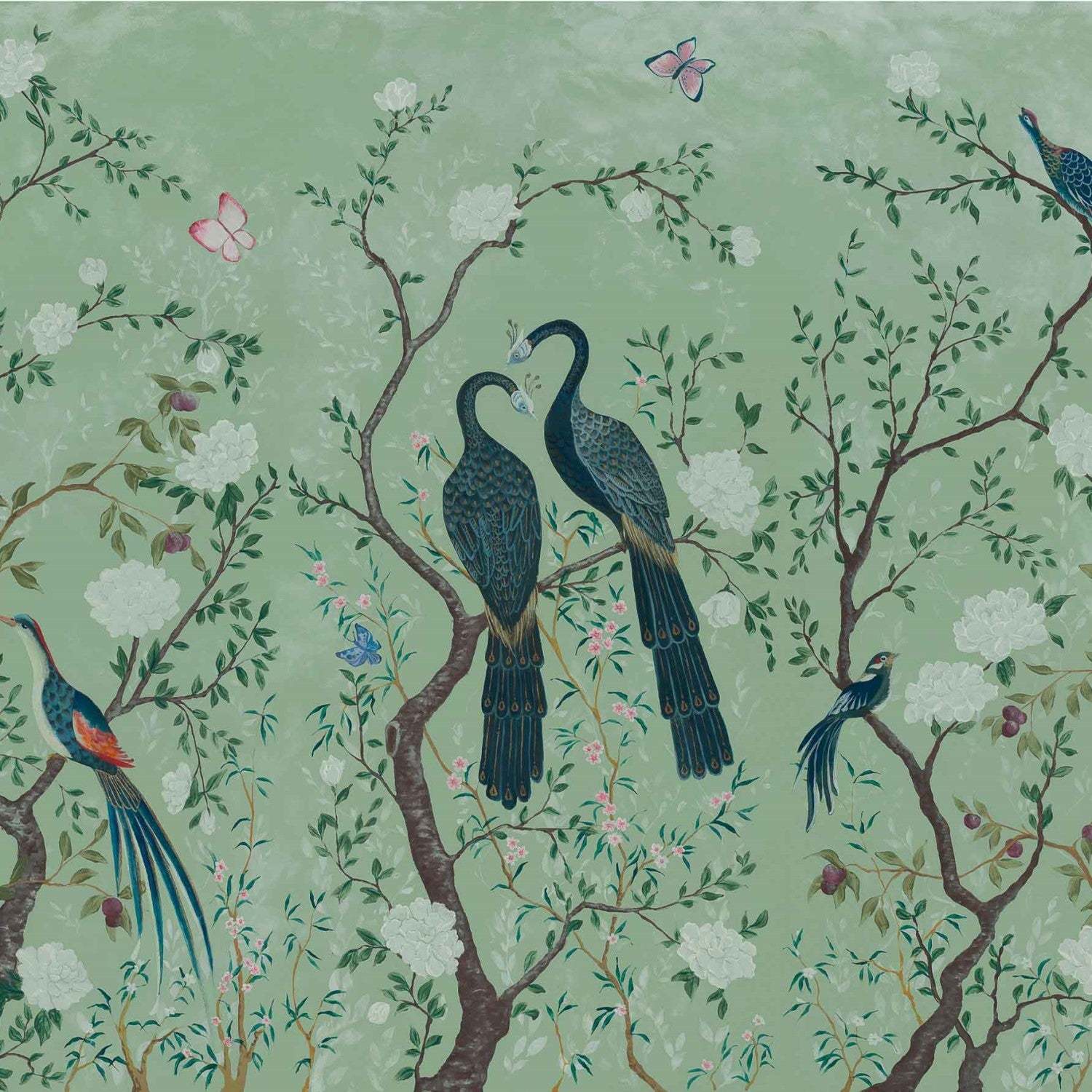 Edo-Coordonne-behang-tapete-wallpaper-Mint-Non Woven-Selected-Wallpapers-Interiors