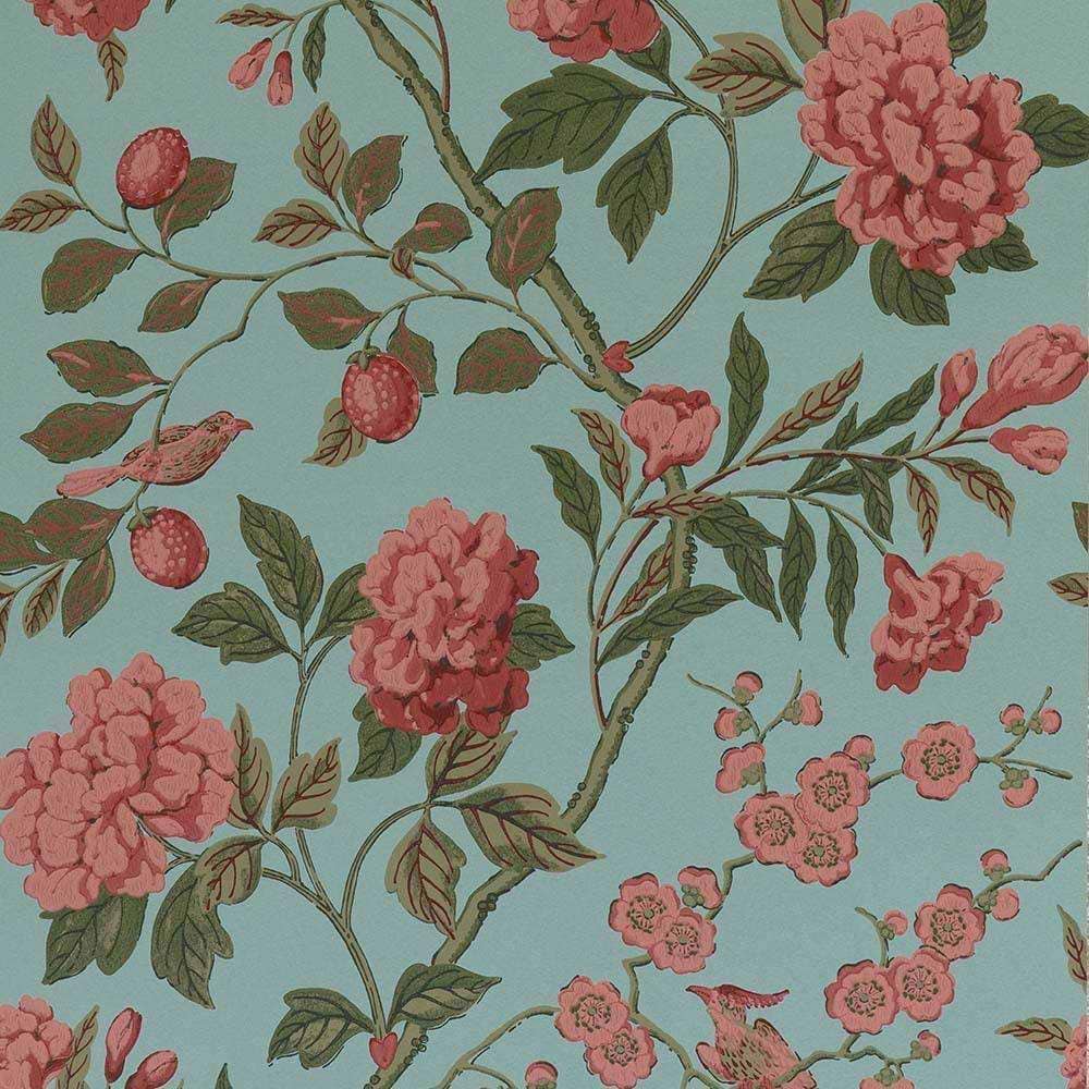 Emperor's Garden-behang-Tapete-GP&J Baker-Teal-Rol-BW45000.12-Selected Wallpapers