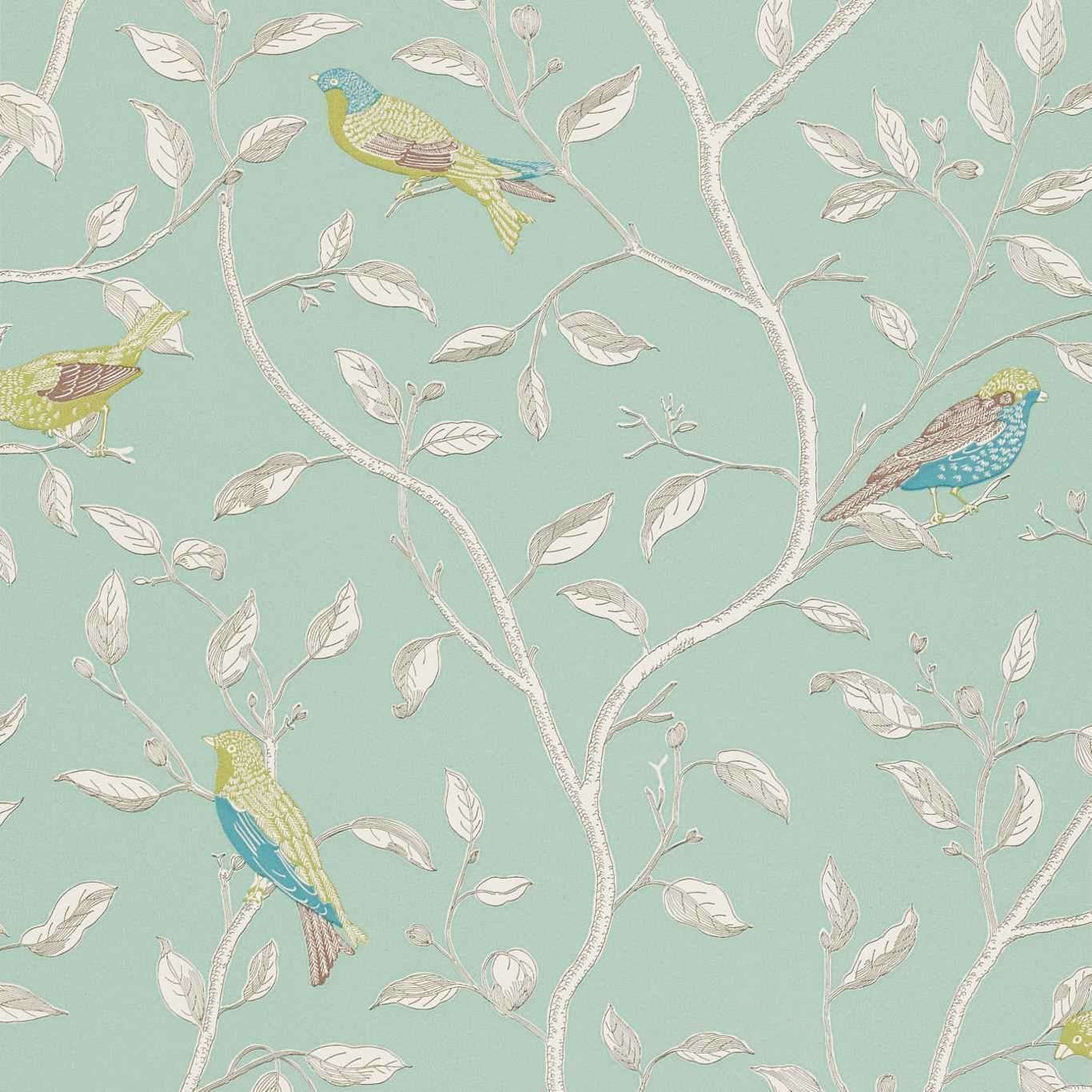 Finches-behang-Tapete-Sanderson-Duck Egg-Rol-DOPWFI103-Selected Wallpapers