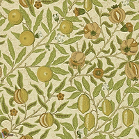 Fruit-behang-Tapete-Morris & Co-Lime Green/Tan-Rol-210427-Selected Wallpapers