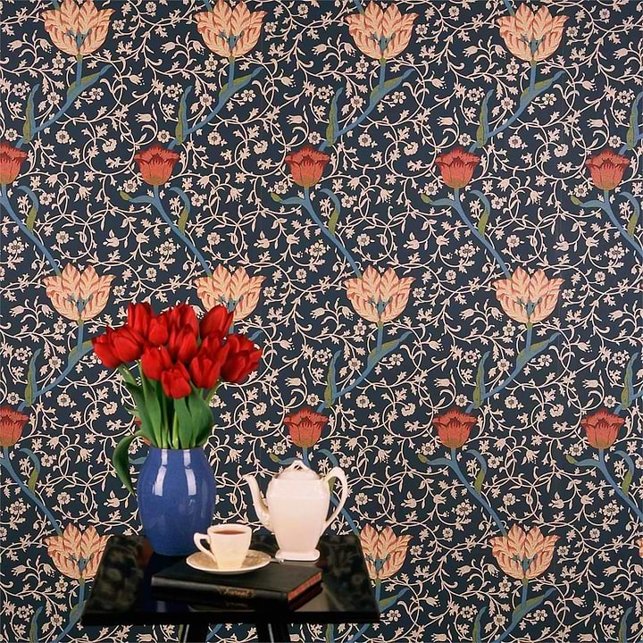 Garden Tulip-behang-Tapete-Morris & Co-Selected Wallpapers