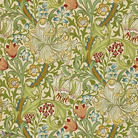 Golden Lily-behang-Tapete-Morris & Co-Pale Biscuit-Rol-210431-Selected Wallpapers