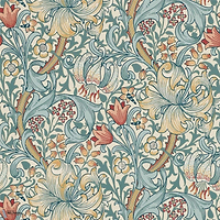 Golden Lily-behang-Tapete-Morris & Co-Slate/Manilla-Rol-210401-Selected Wallpapers
