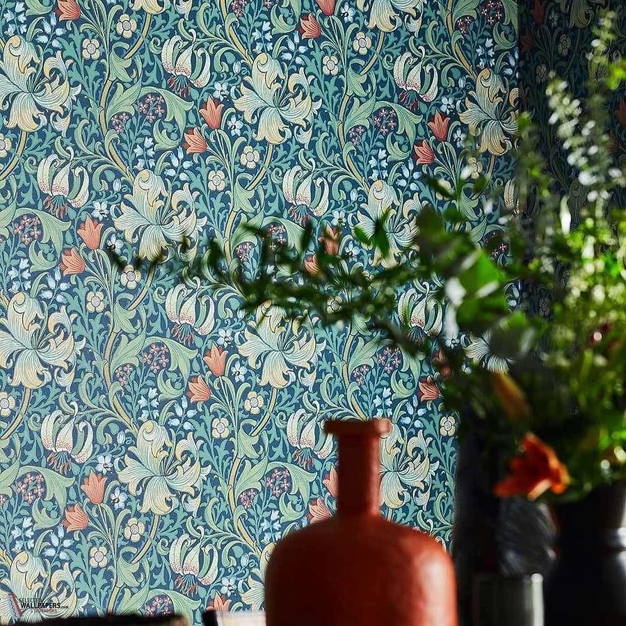 Golden Lily-behang-Tapete-Morris & Co-Selected Wallpapers