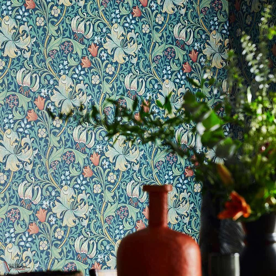 Golden Lily-behang-Tapete-Morris & Co-Selected Wallpapers