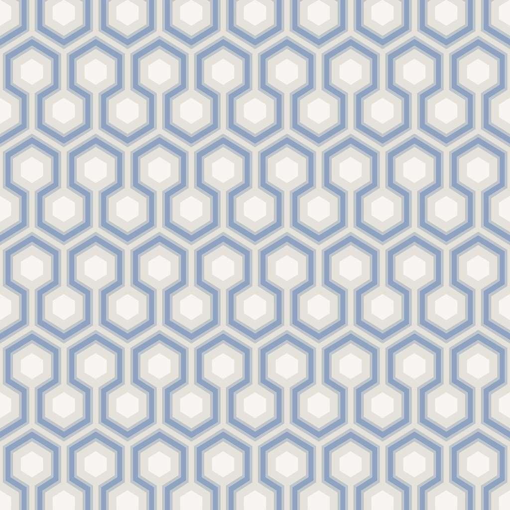 Hicks' Hexagon-behang-Tapete-Cole & Son-Hyacinth Blue-Rol-66/8054-Selected Wallpapers
