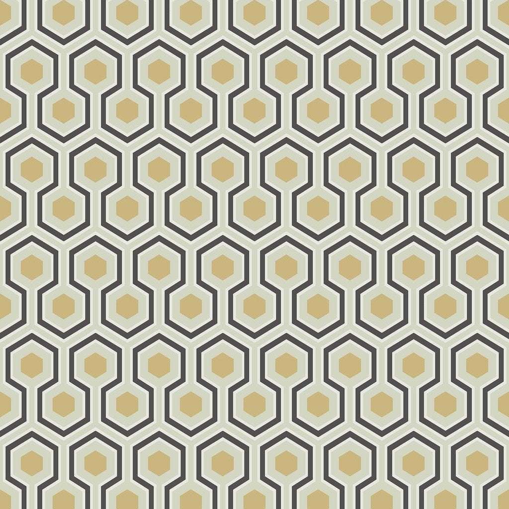 Hicks' Hexagon-behang-Tapete-Cole & Son-Black-Rol-66/8056-Selected Wallpapers