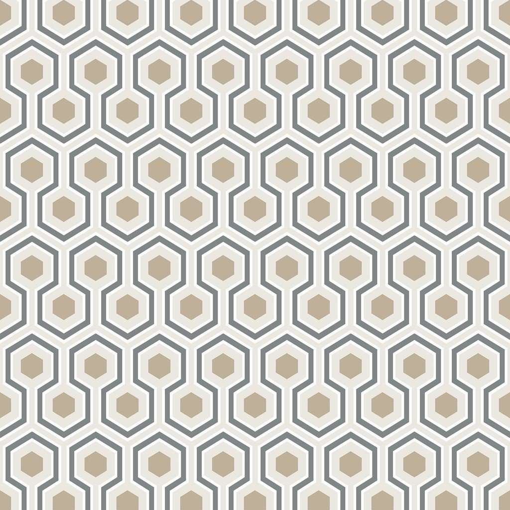 Hicks' Hexagon-behang-Tapete-Cole & Son-Charcoal-Rol-95/3016-Selected Wallpapers