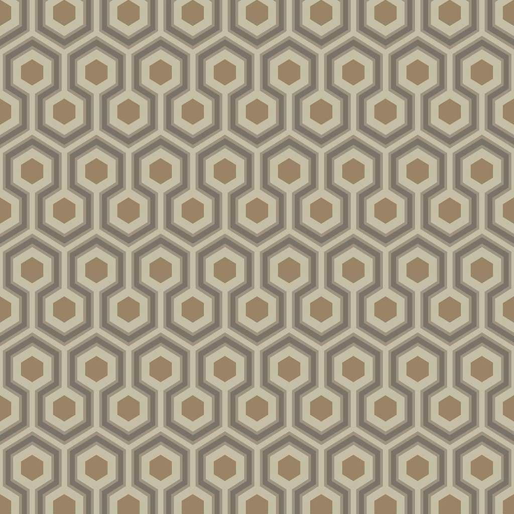 Hicks' Hexagon-behang-Tapete-Cole & Son-Metallic Bronze-Rol-95/3017-Selected Wallpapers