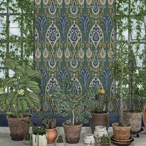 Ikat Bokhara-behang-Tapete-GP&J Baker-Selected Wallpapers