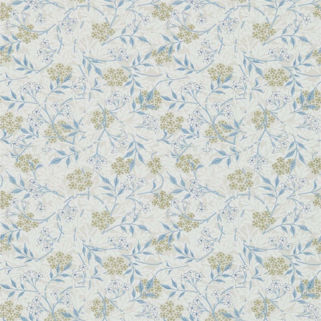 Jasmine-behang-Tapete-Morris & Co-Ecru/Woad-Rol-214724-Selected Wallpapers