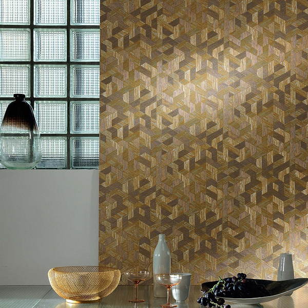 Juego de Paja (metal)-behang-Tapete-Elitis-Selected Wallpapers