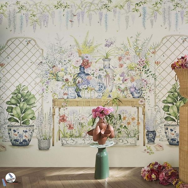 La Ceremonie Fleurie-Behang-Tapete-Pierre Frey-Selected Wallpapers