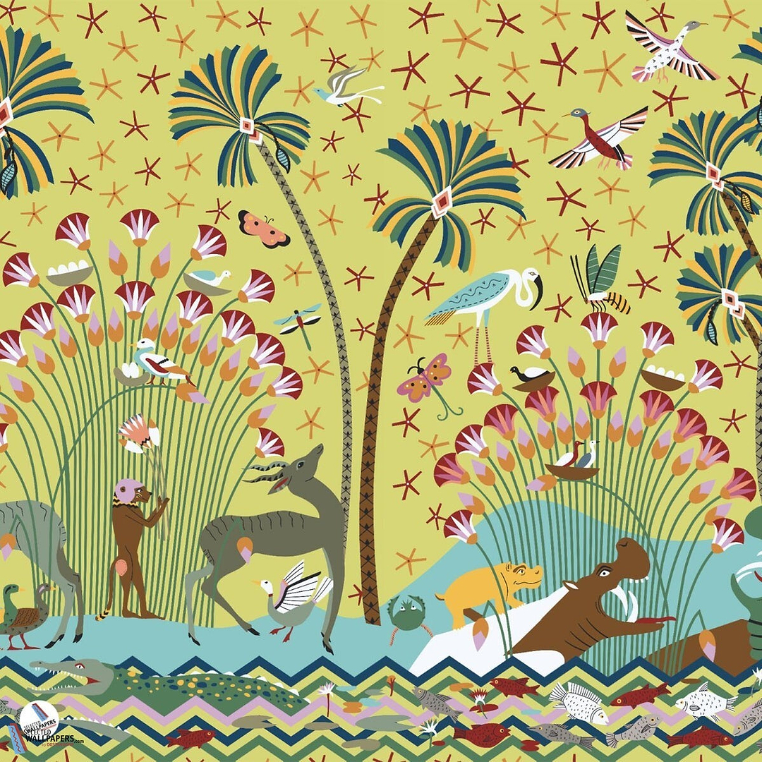 La Faune et La Flore-Behang-Tapete-Pierre Frey-Tropical-Rol-FP894001-Selected Wallpapers