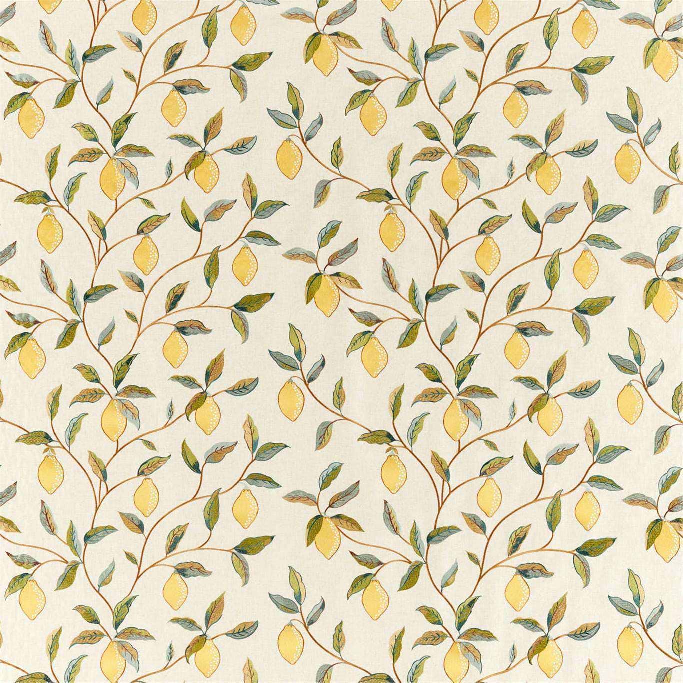 Lemon Tree Embroidery stof-Fabric-Tapete-Morris & Co-Selected Wallpapers
