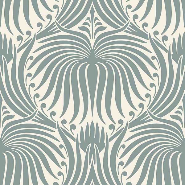 Lotus-Wallpaper-Farrow & Ball-Oval Room Blue-Roll-BP2053-Selected Wallpapers