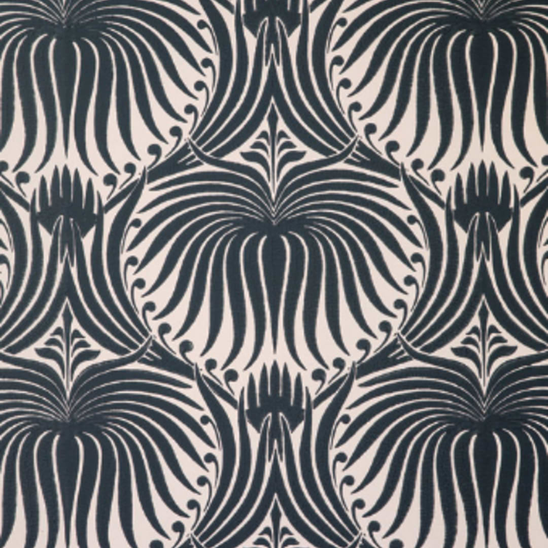 Lotus-Wallpaper-Farrow & Ball-Black 57-Roll-BP2063-Selected Wallpapers