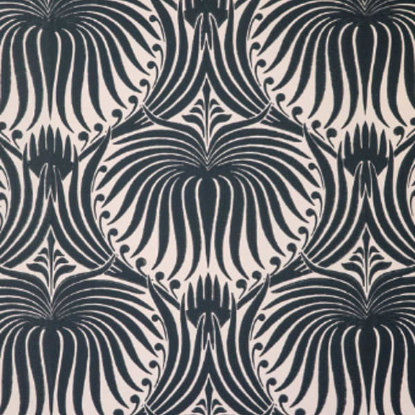 Lotus-Wallpaper-Farrow & Ball-Black 57-Roll-BP2063-Selected Wallpapers