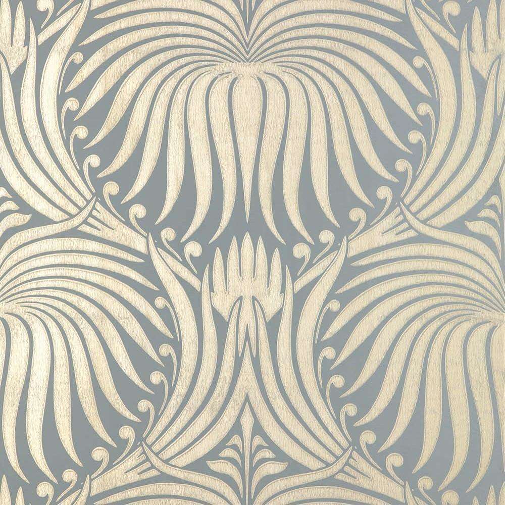 Lotus-Wallpaper-Farrow & Ball-Bespoke Gold-Roll-BP2067-Selected Wallpapers