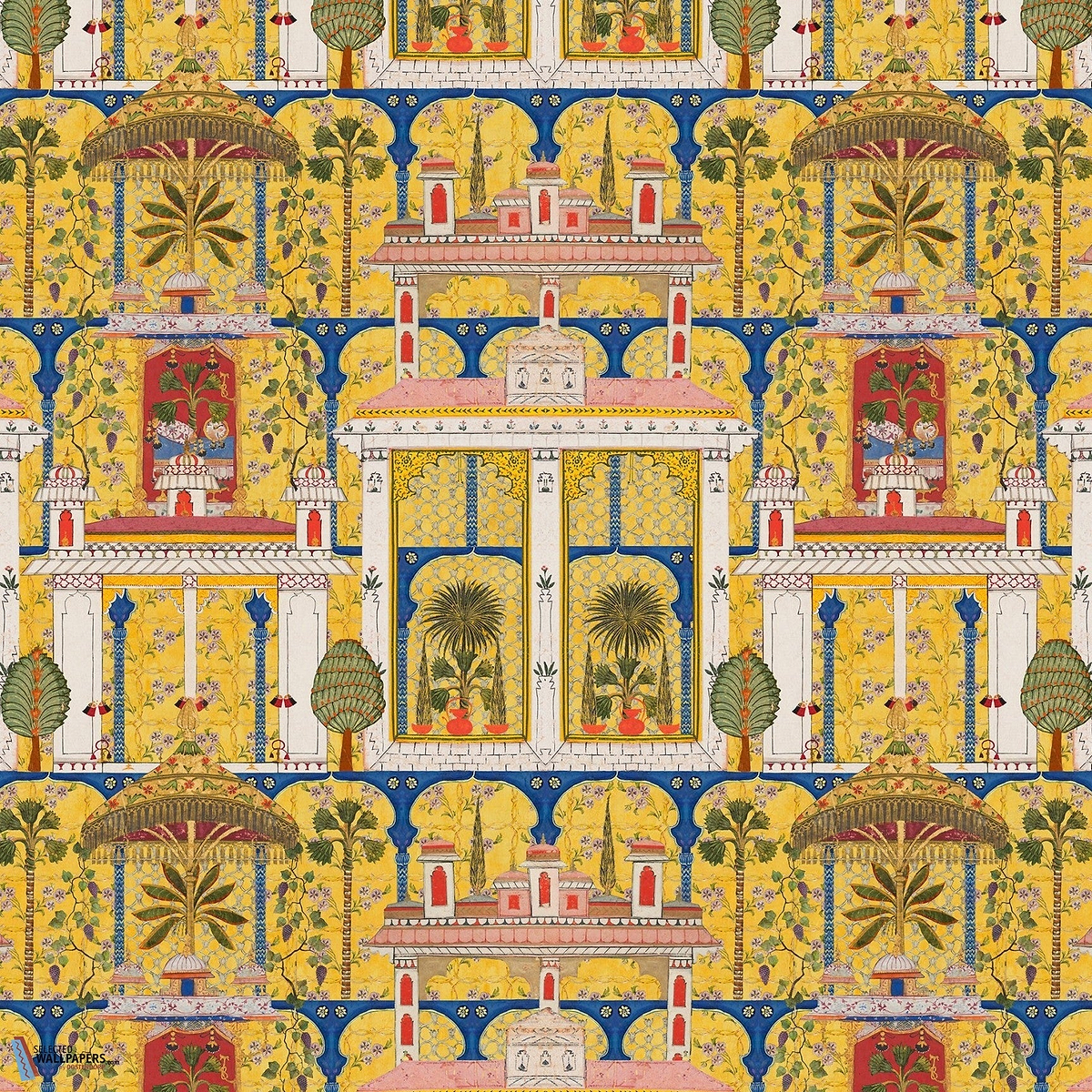 Majorelle Garden-behang-Tapete-Mind the Gap-Yellow-300 cm (standaard)-WP20749-Selected Wallpapers