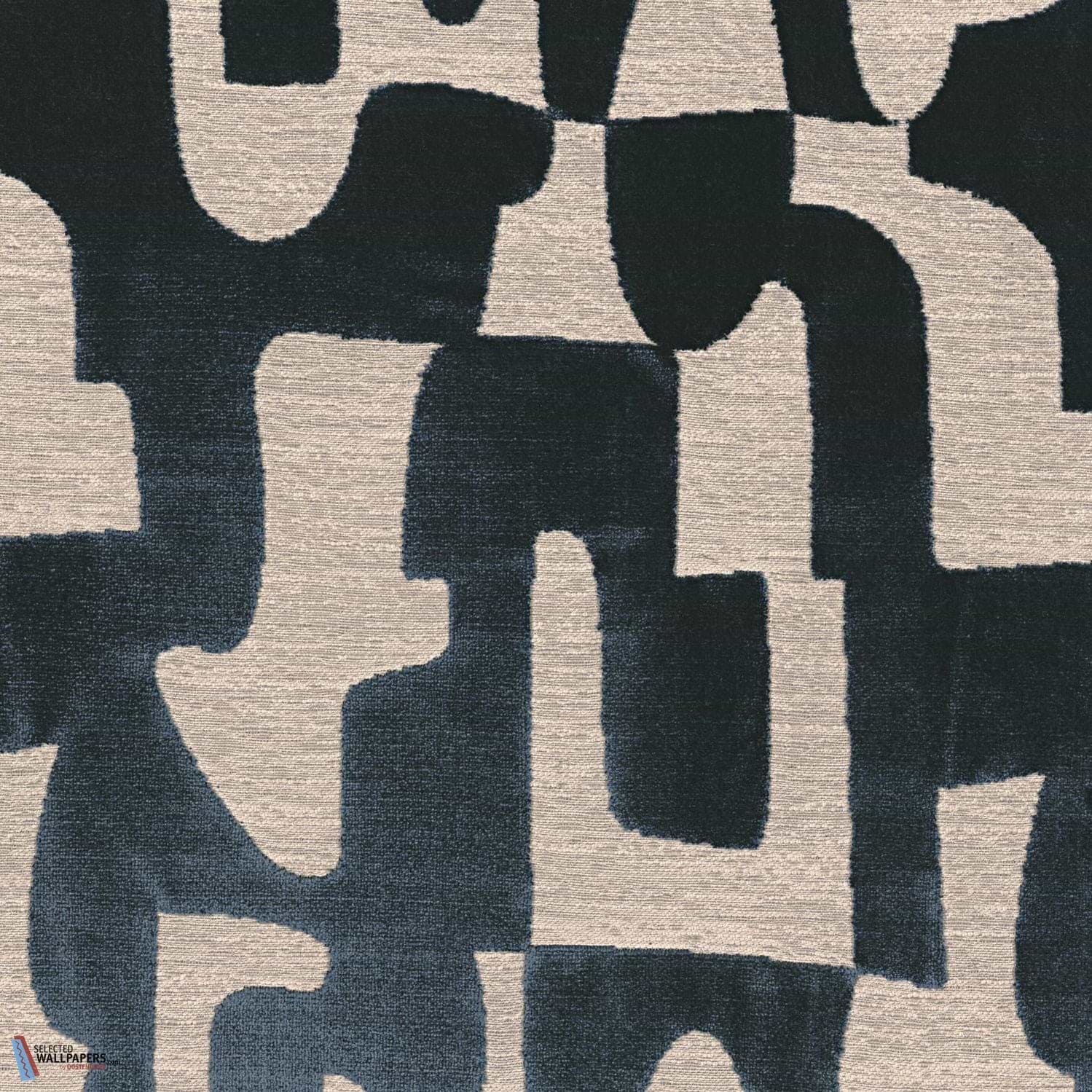 Melodie stof-Casamance-Petrole-Meter (M1)-Selected-Wallpapers-Interiors