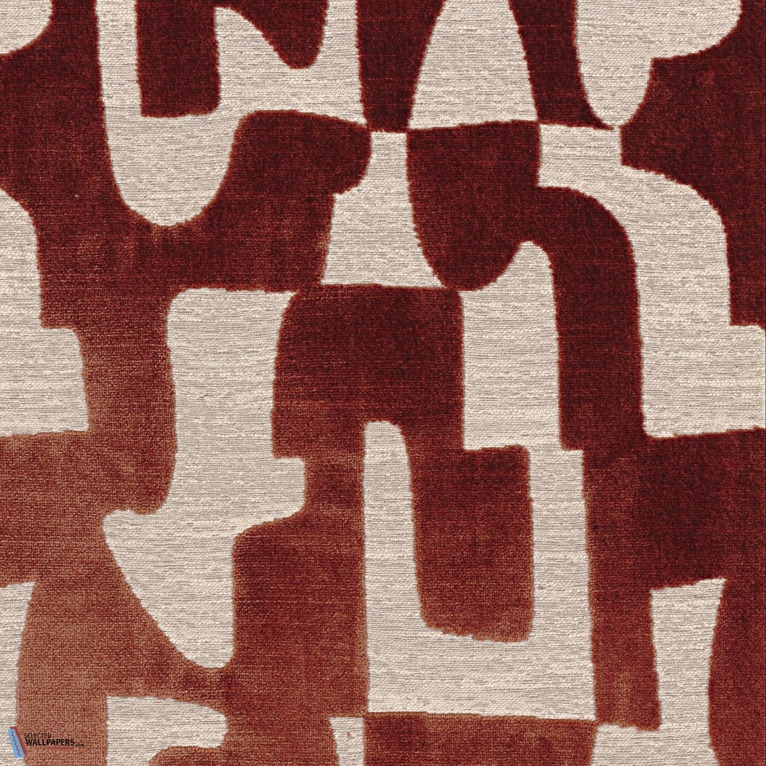 Melodie stof-Casamance-Orange Brulee-Meter (M1)-Selected-Wallpapers-Interiors