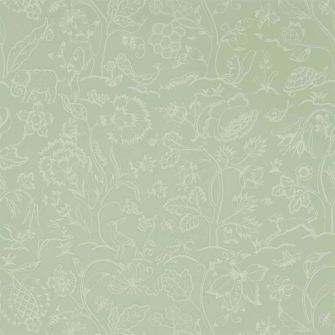 Middlemore-behang-Tapete-Morris & Co-Sage Grey-Rol-216694-Selected Wallpapers