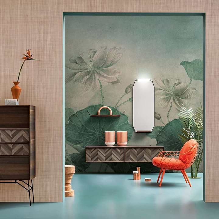 Ninfea-behang-Tapete-Inkiostro Bianco-Selected Wallpapers