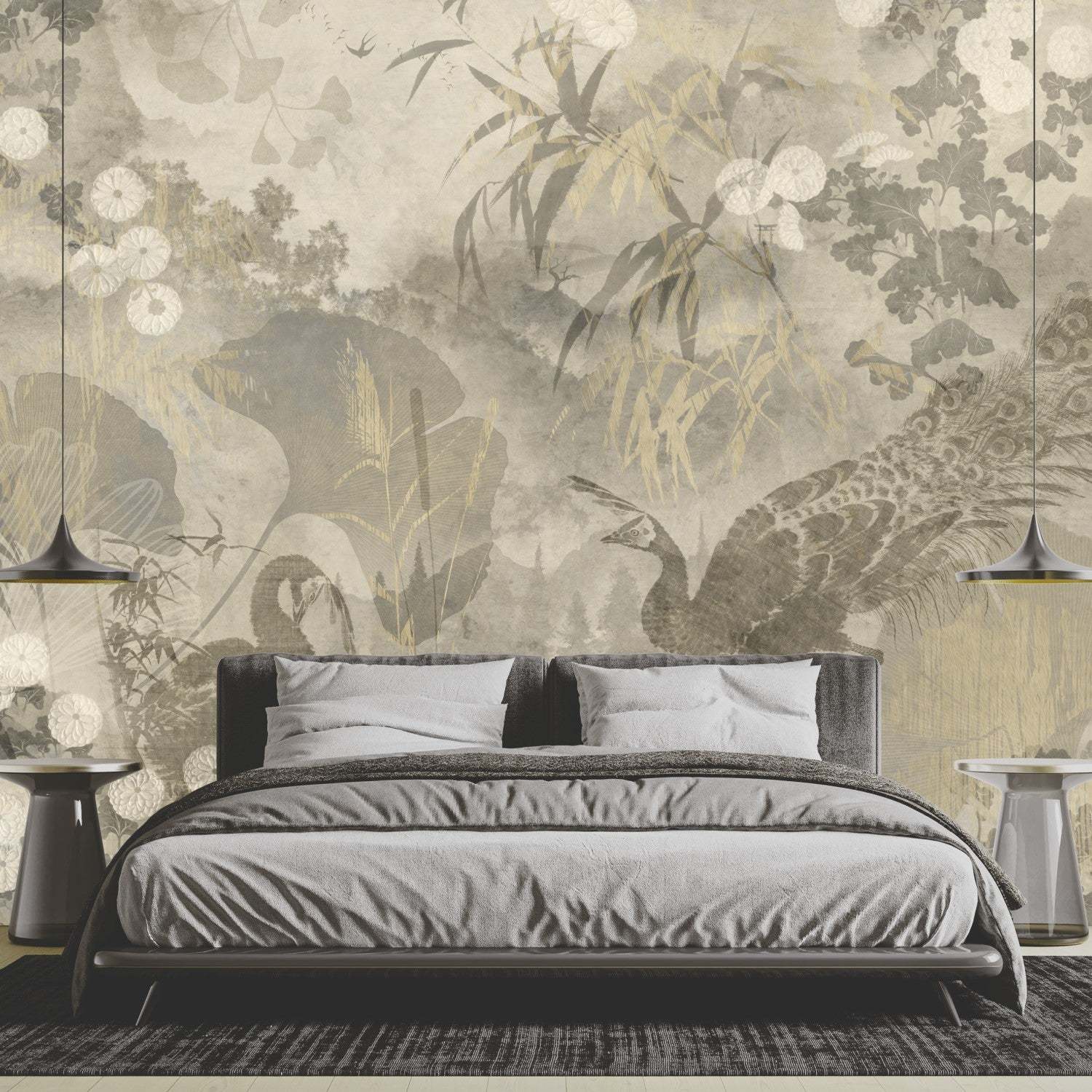 Peacock Garden-Behang-Tapete-Presence-Selected Wallpapers