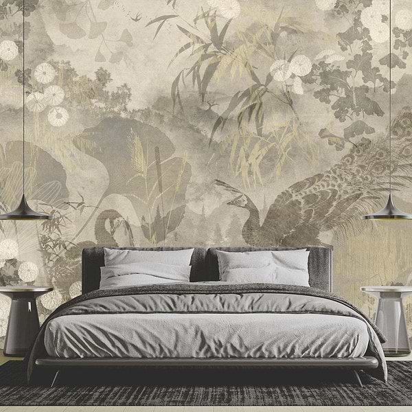 Peacock Garden-Behang-Tapete-Presence-Selected Wallpapers