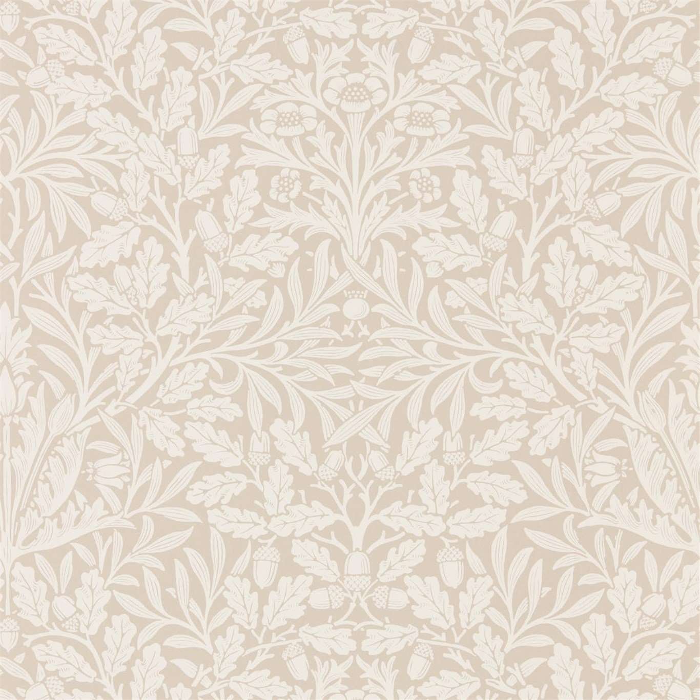 Pure Acorn-behang-Tapete-Morris & Co-Linen/Ecru-Rol-216040-Selected Wallpapers